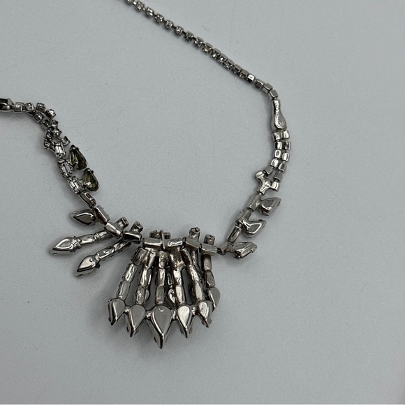 Vintage 1970’s rhinestone Smoke Crystal necklace #324 - Picture 4 of 7